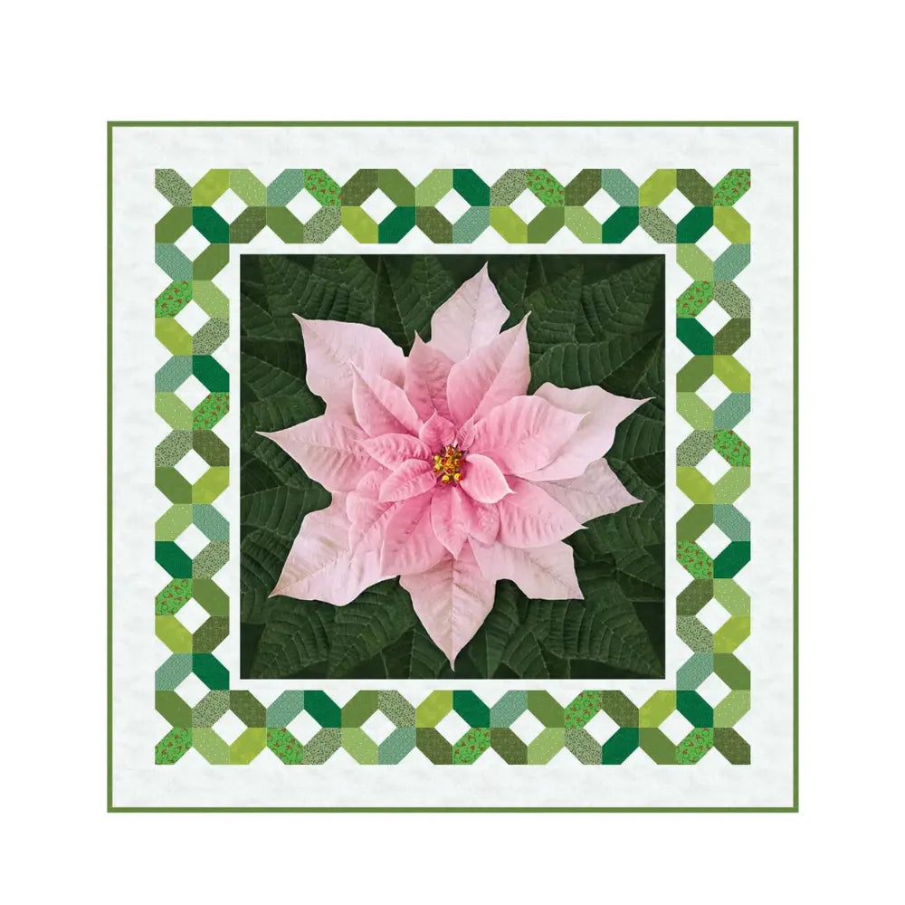 Tanglewood Pink Poinsettia Quilt Kit Product Photo