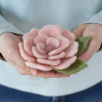 Pink Rose Mini Needle Felting Kit