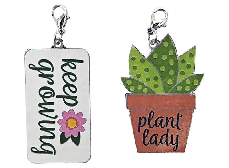 Plants Enamel Zip Pulls 2 ct.
