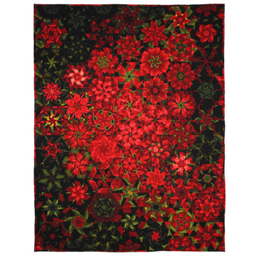 Poinsettia Millefiori Quilt KIt - complete quilt kit with fabric and instructions