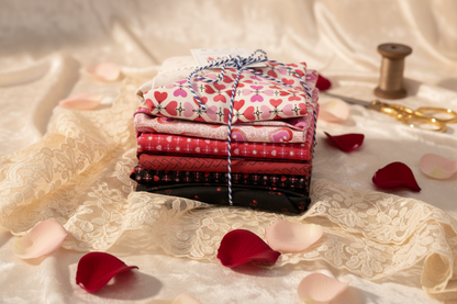 Premium Valentine's quilting fabric styled image