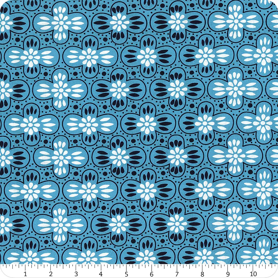 Pretty Things Deep Cottage Stripe 108" Wide Quilt Backing Fabric