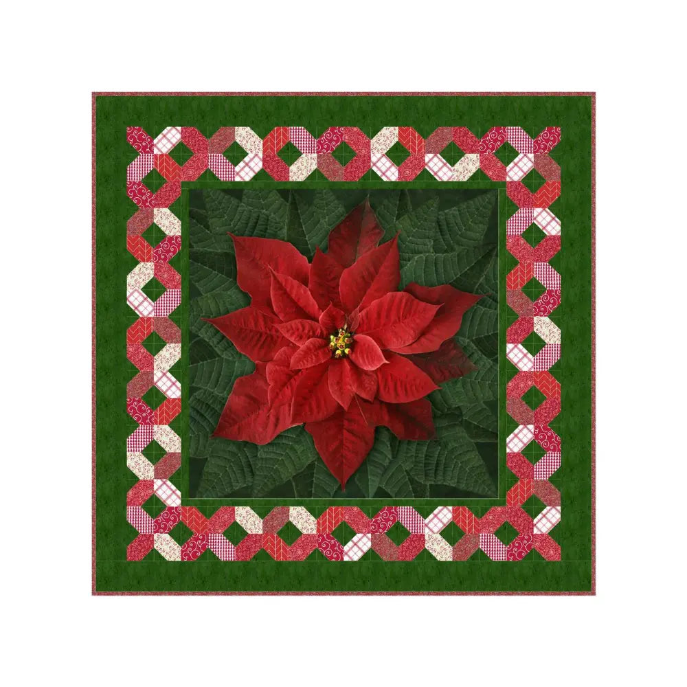 Tanglewood Red Poinsettia Quilt Kit Product Photo