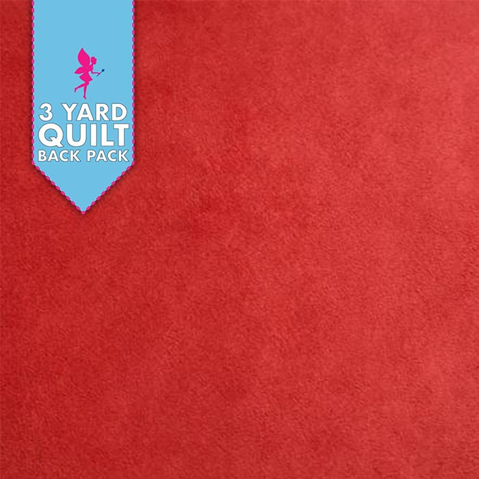 90" Cuddle Extra Wide Scarlet 3 Yard Quilt Fabric Back Pack