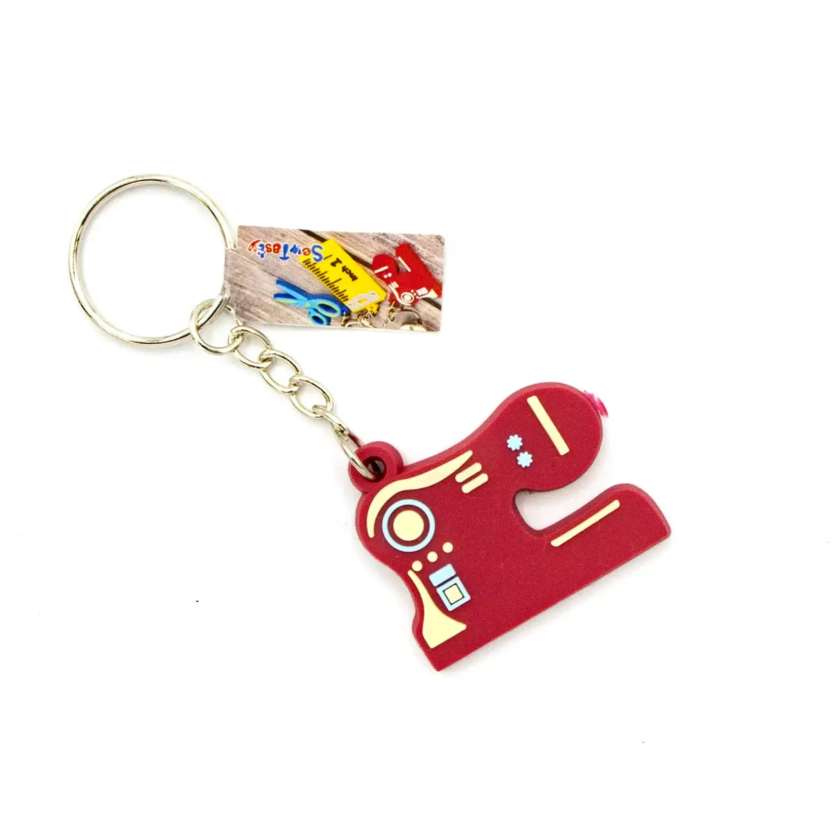 Sewing Machine Red Key Ring – Quilted Joy