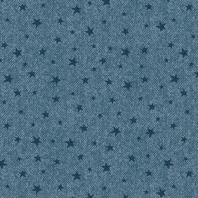 Wooly Stars Blue Fabric Yardage