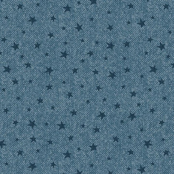 Wooly Stars Blue Fabric Yardage - quilt fabric for sewing and quilting projects