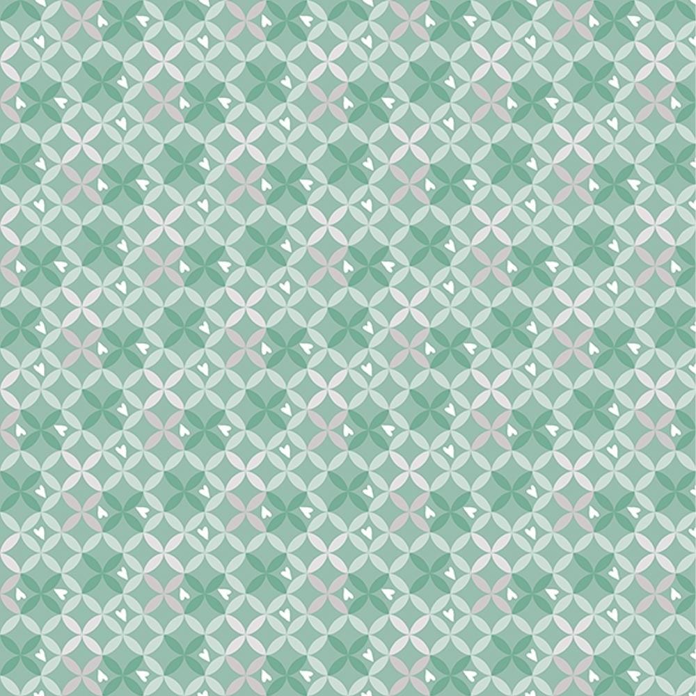 Safari Lullaby Green Criss Cross Fabric Yardage