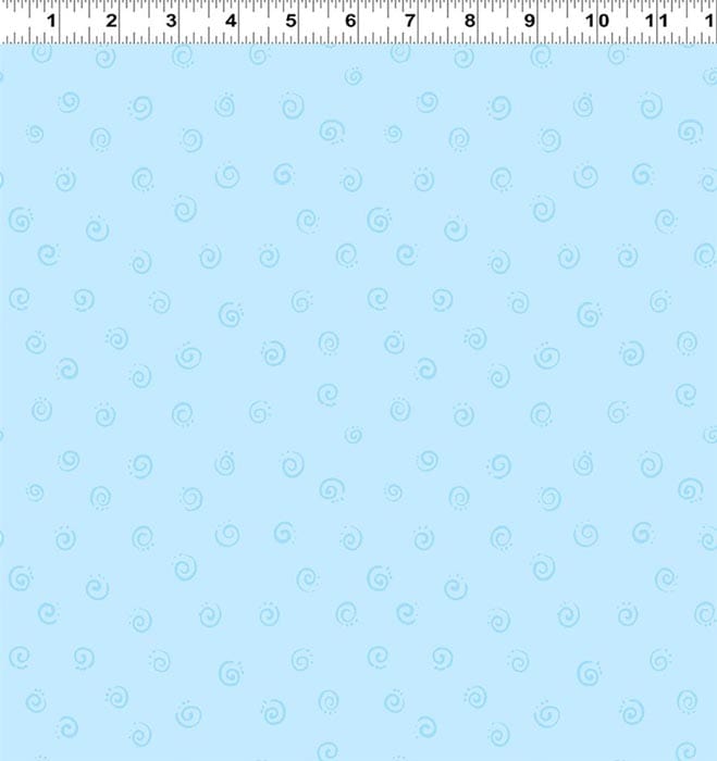 Squiggle Baby Blue Fabric Yardage