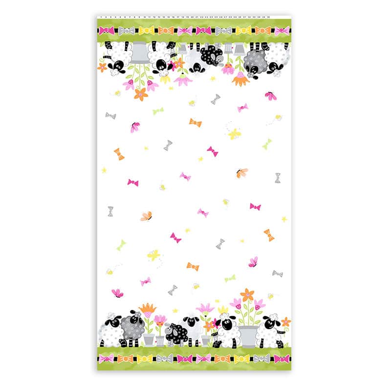 Lal the Lamb Double Border Fabric Yardage