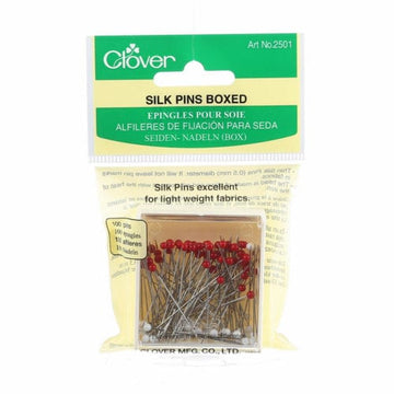 Silk Glasshead Pins - quilting supply from Quilted Joy
