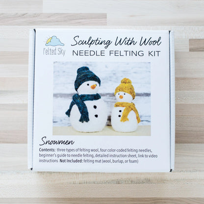 Snowmen Needle Felting Kit