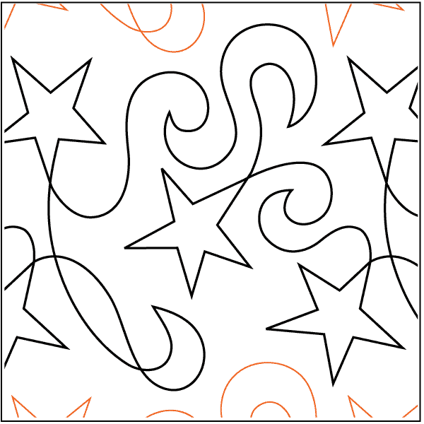 Star Dance Paper Pantograph available at Quilted Joy