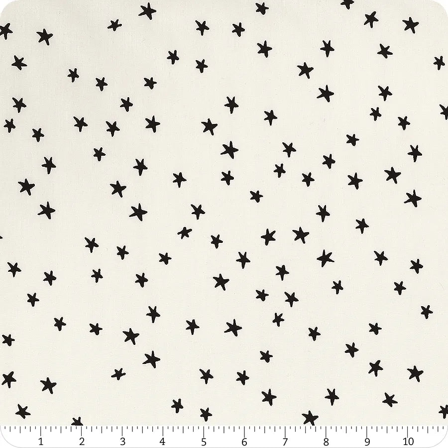 Starry Natural 108-inch wide quilt backing fabric with neutral star print