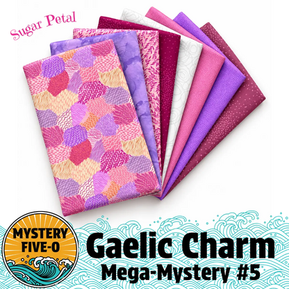 Mystery Five-0 Gaelic Charm Sugar Petal soft floral fabric bundle mystery quilt