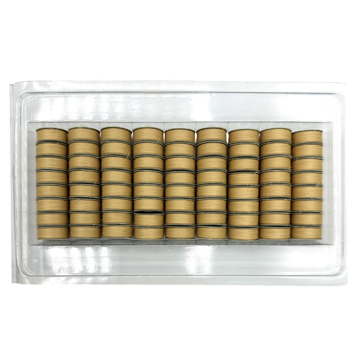 SuperBobs Polyester Bobbin 72 pack L-Style Tan