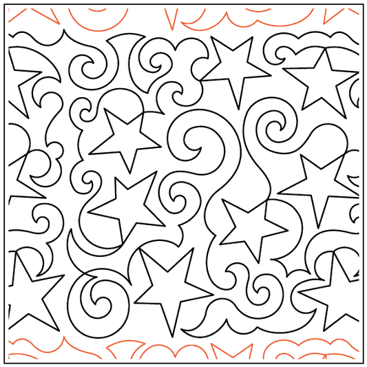 Swirly Stars Paper Pantograph