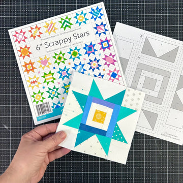 6in Scrappy Stars Foundation Pad - image 1 - quilting supply from Quilted Joy