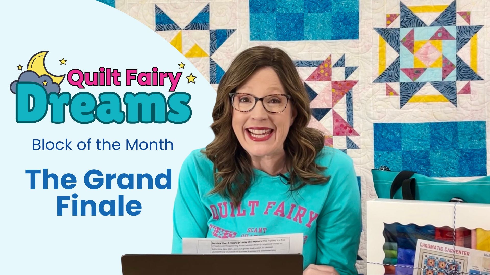 Load video: Angela Huffman demonstrates Quilt Fairy Dreams Block 11 on the Baby Lock Soprano