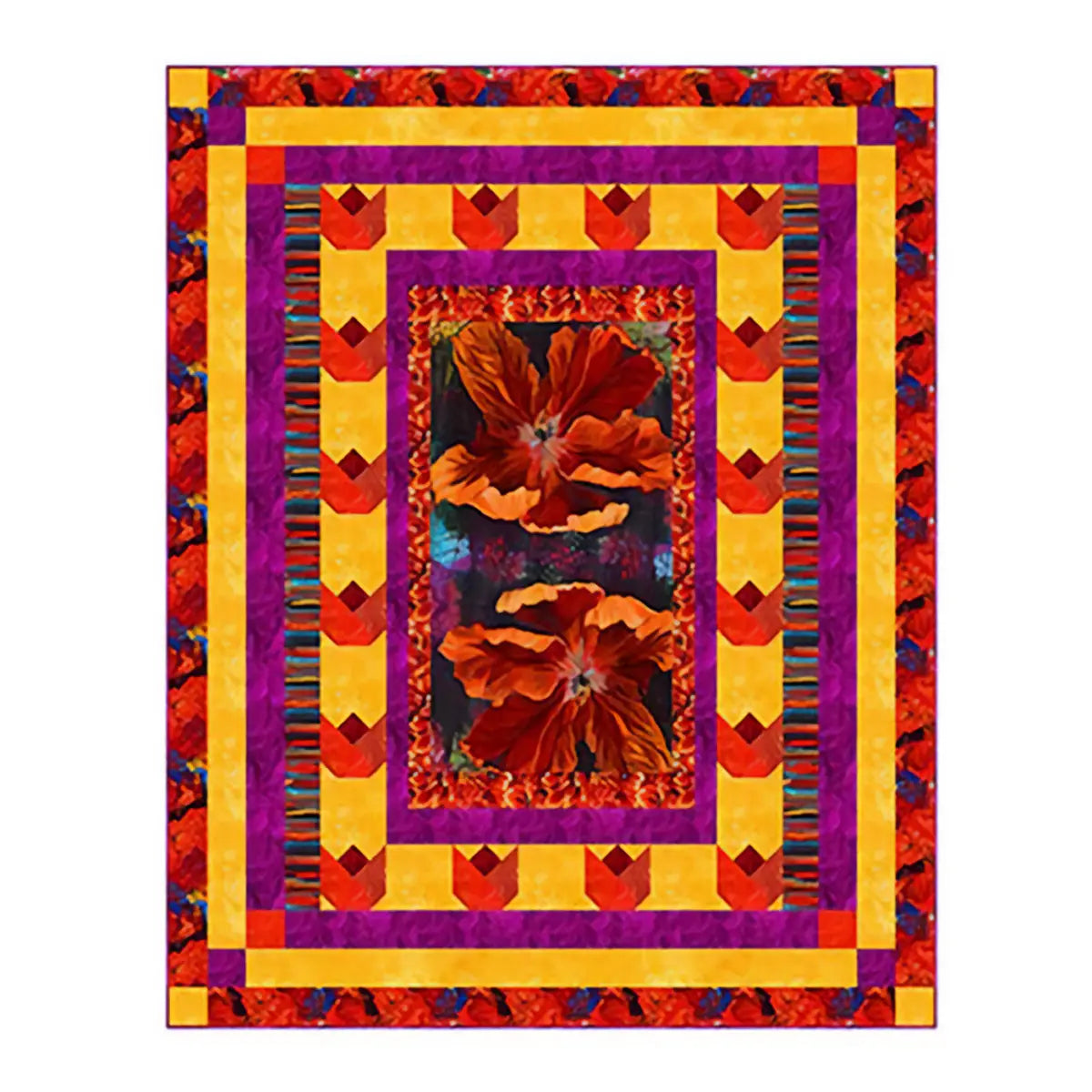Tulip Festival Purple Quilt Kit - complete quilt kit with fabric and instructions