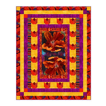 Tulip Festival Purple Quilt Kit - complete quilt kit with fabric and instructions