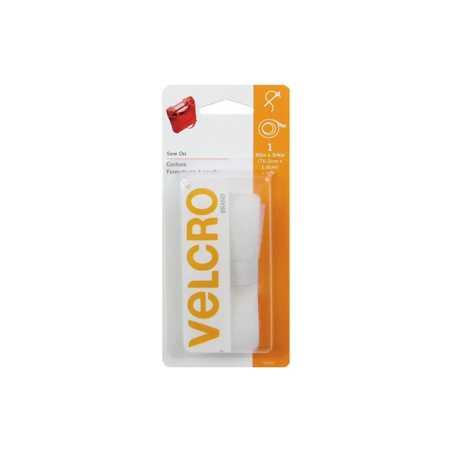 VELCRO® Brand Fastener Regular Duty Strip White 3/4in x 30in