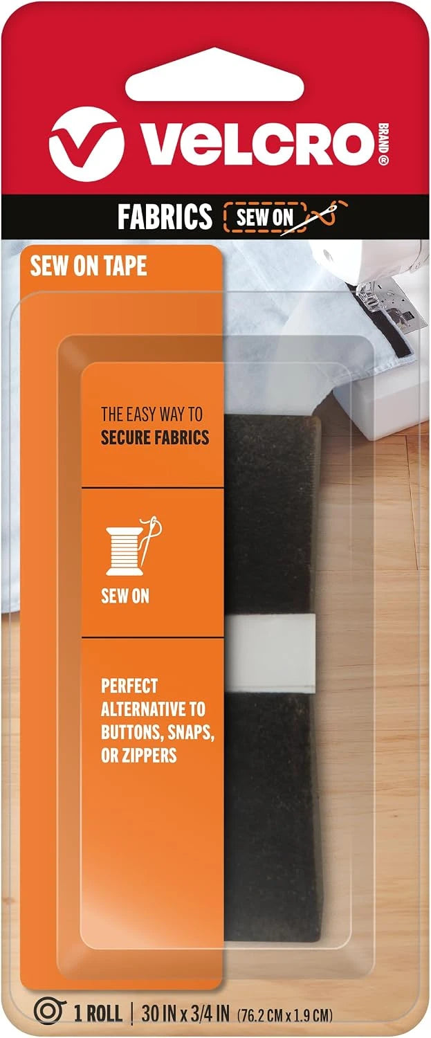 VELCRO® Brand Fastener Regular Duty Strip Black 3/4in x 30in