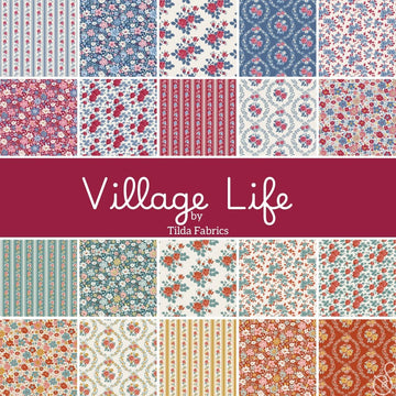 Village Life fabric swatch collection detail view