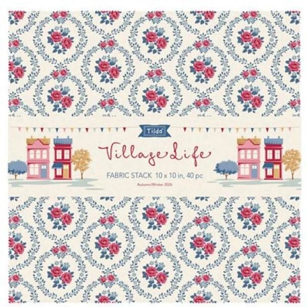 Village Life 10 inch squares 40 piece layer cake quilting fabric