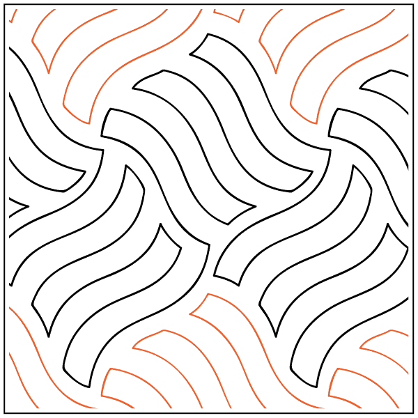 Wavy Gravy Paper Pantograph, available at Quilted Joy