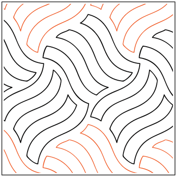 Wavy Gravy Paper Pantograph, available at Quilted Joy