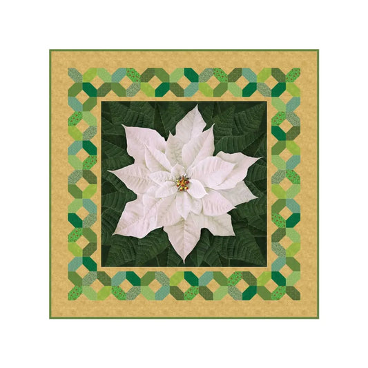 Tanglewood White Poinsettia Quilt Kit Product Photo