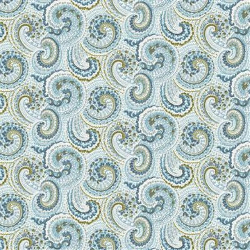 French Roses Paisley Sky Fabric Yardage