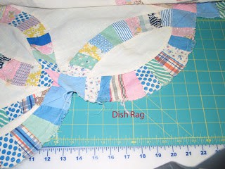 Vintage double wedding ring quilt in need of rescue