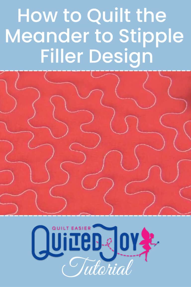 How to Quilt the Meander to Stipple Filler Design