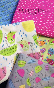 Adorable quilter's cotton flat folds with a spring theme