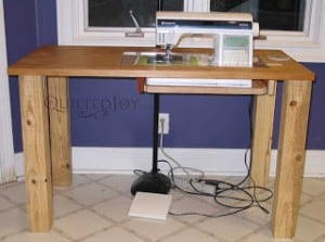 DIY Your Quilting Studio - Sewing Machine Table by QuiltedJoy.com