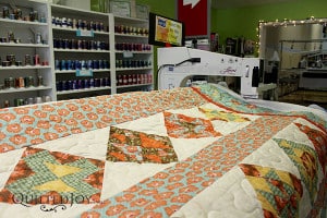Yvonne's Floral Sampler Quilt, quilting by Angela Huffman - QuiltedJoy.com