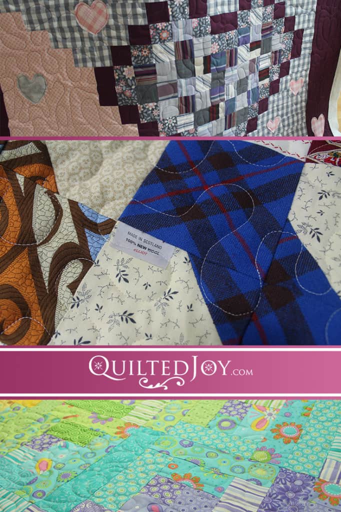 Quilted Joy's renters bring in a variety of quilt tops to work on. In this post we catch up with a few quilters working on memorial quilts and more.