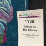 A King on His Throne by Nancy Sterett Martin at AQS Quilt Week Paducah 2016