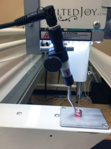Spot On Laser Bracket for APQS longarm quilting machines with LED light panel for use with computerized systems