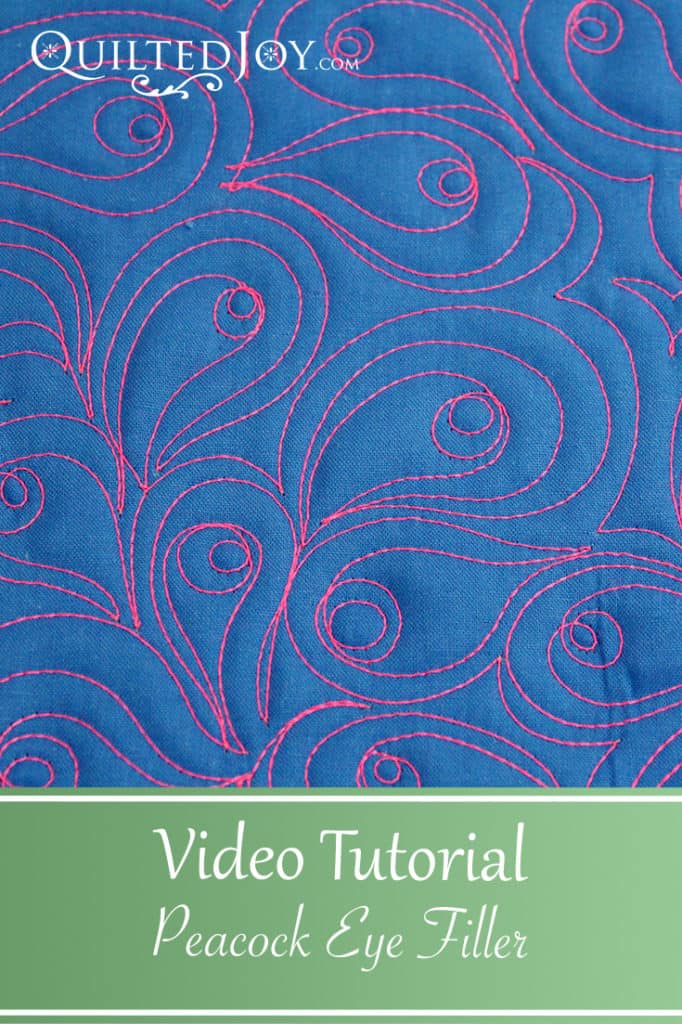 Video Tutorial for the Peacock Eye Filler Quilting design
