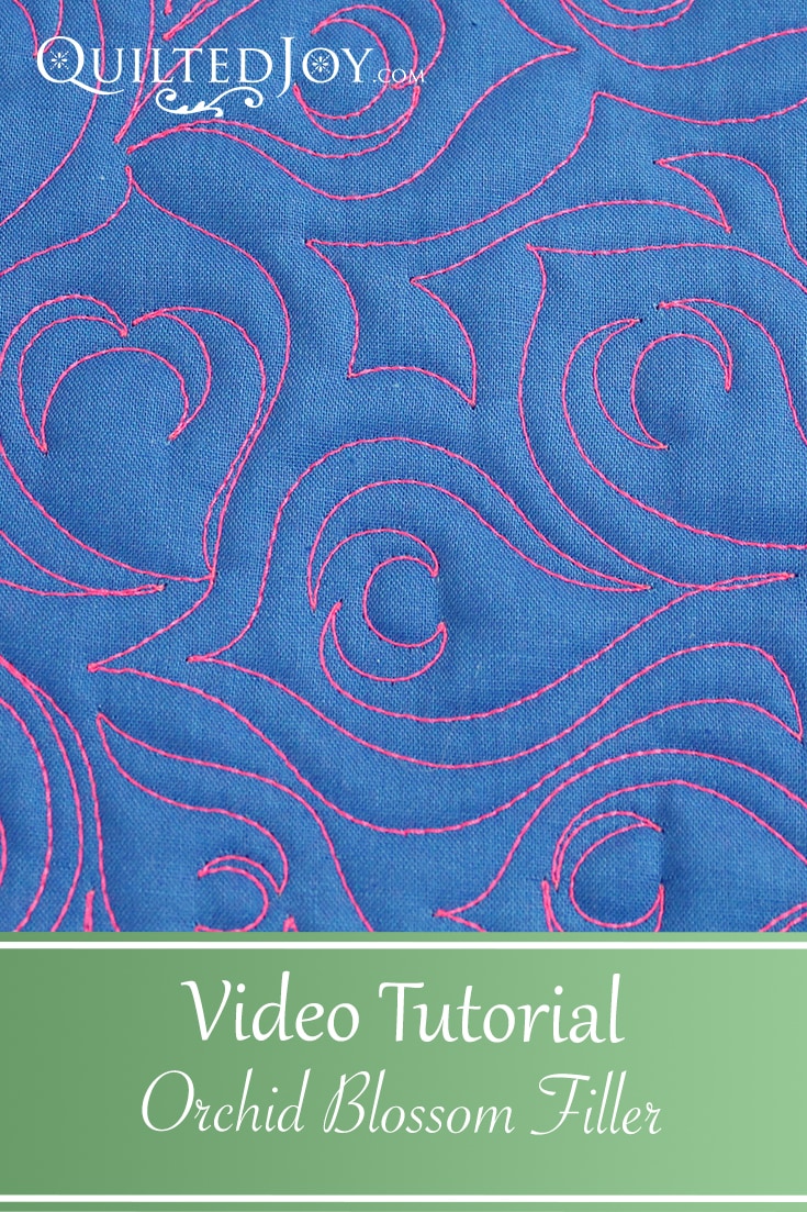 Video Tutorial for the Orchid Blossom Filler free motion quilting design