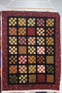 Civil War Reproduction Fabrics 16 Patch Quilt