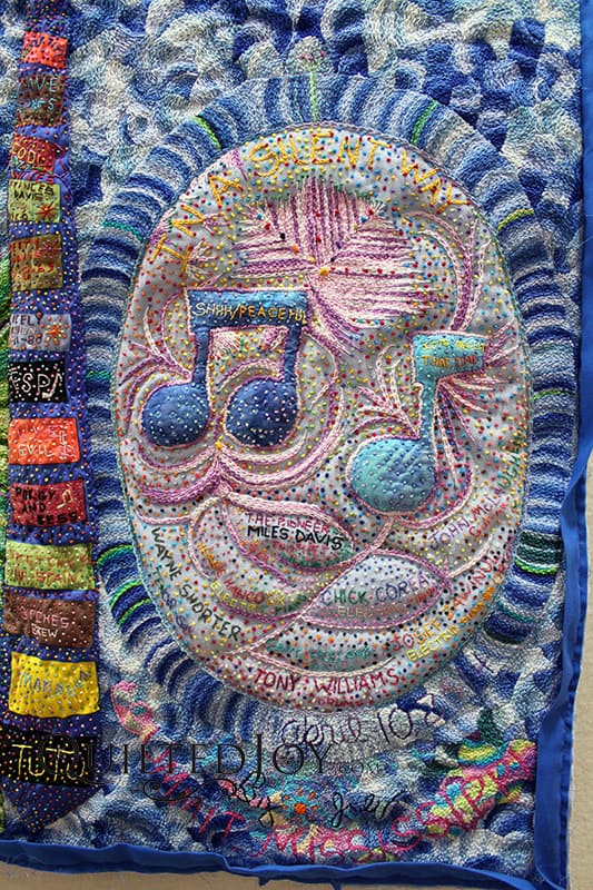 In A Silent Way Hand Embroidery Miles Davis Quilt