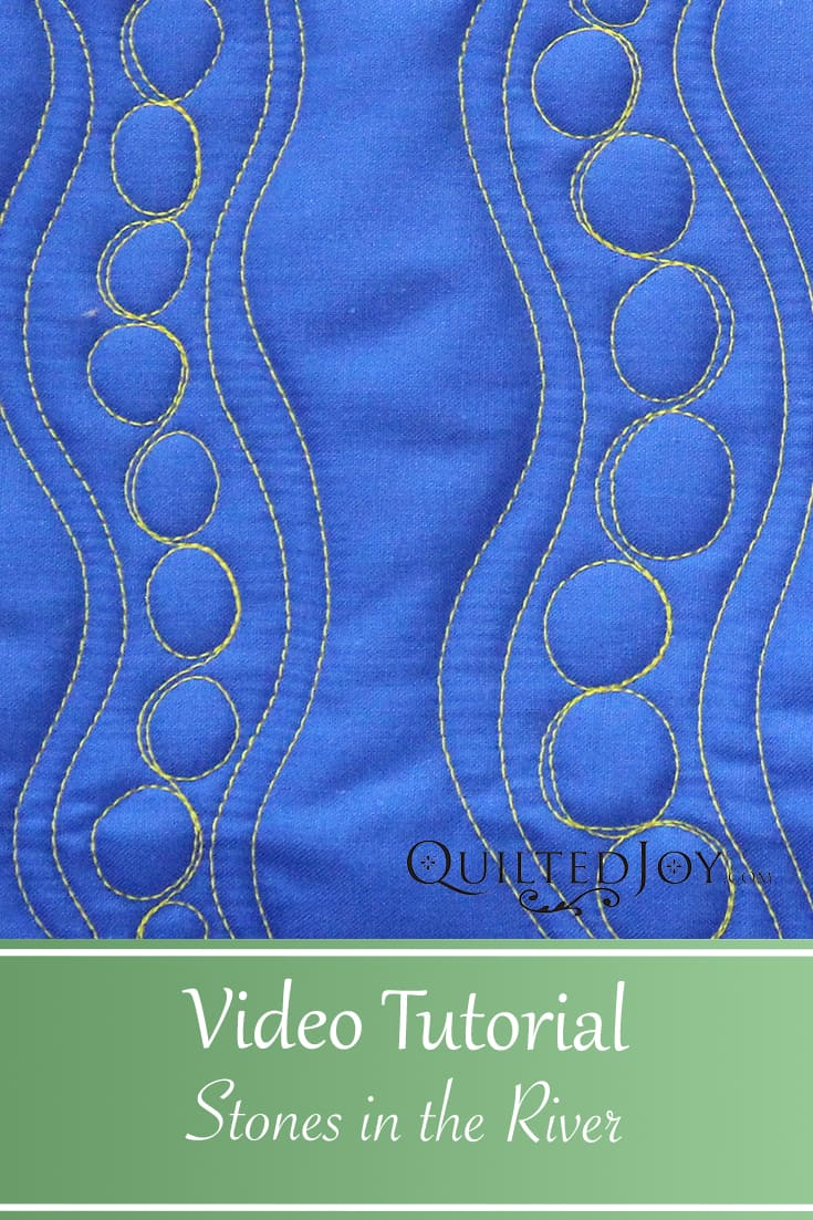 Learn how to quilt the Stones in the River design, a quilt border design inspired by piano keys and bead board.
