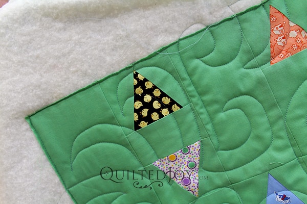Confetti Quilt, Lynn quilted this cutie for her future grandson!