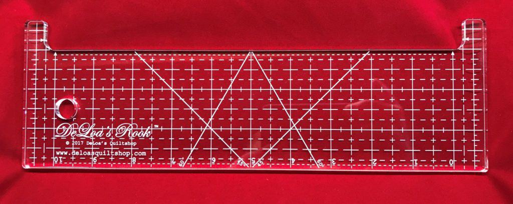 DeLoa's Rook quilting ruler for stitch in the ditch, crosshatching, and diamond crosshatching
