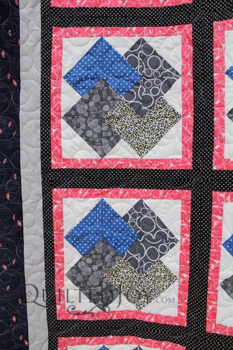Barbara asked longarm quilter Angela Huffman to quilt her Card Trick Quilt