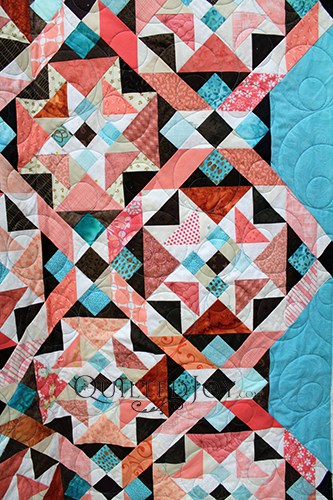 Pam's On Ringo Lake Quilt, quilted by Angela Huffman of Quilted Joy